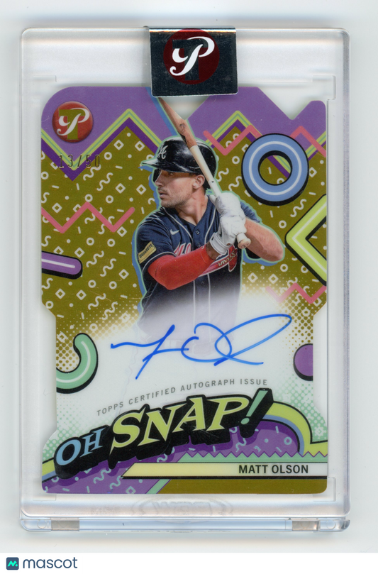 2024 Topps Pristine Matt Olson Oh Snap! Autograph Gold 13/50 #OSA-MO