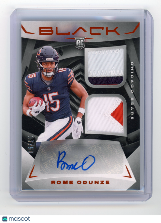 2024 Panini Black Rome Odunze Rookie Signature Materials Citrine 17/50 #RSM-6