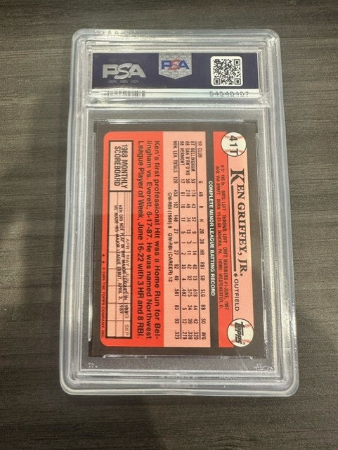 1989 Topps Traded Ken Griffey JR. #41T PSA 8