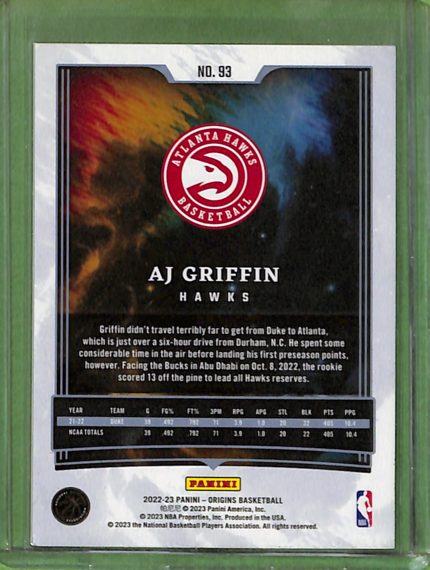 2022-23 Origins AJ Griffin Red #93