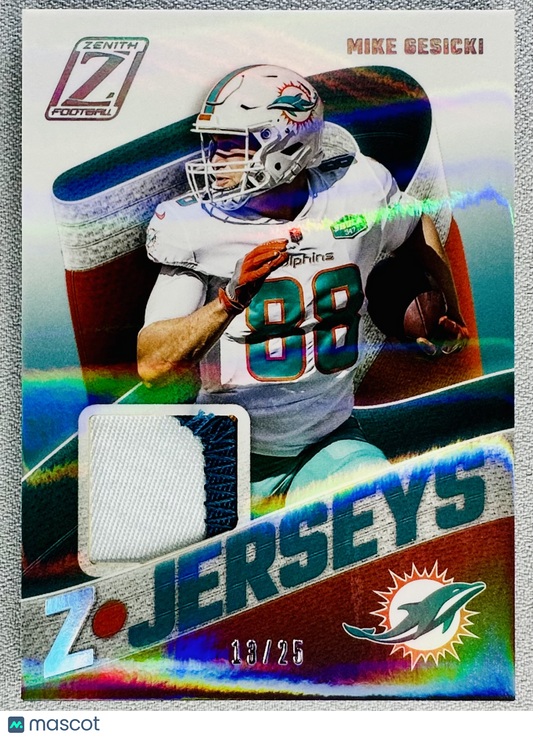 2021 Panini Zenith Mike Gesicki Z Jerseys Silver /25 #Z-MG