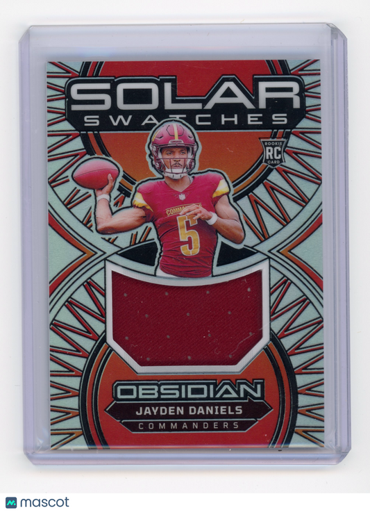 2024 Panini Obsidian Jayden Daniels Solar Swatches Silver 89/99 RC #SS-JDS