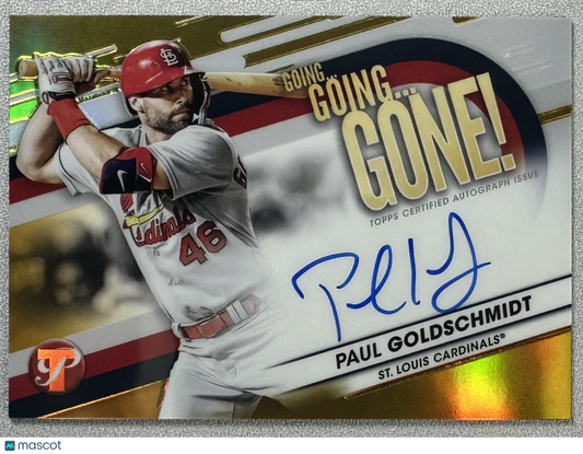 2023 Topps Pristine Paul Goldschmidt Going Going Gone! Auto Gold /50 #GA-PG