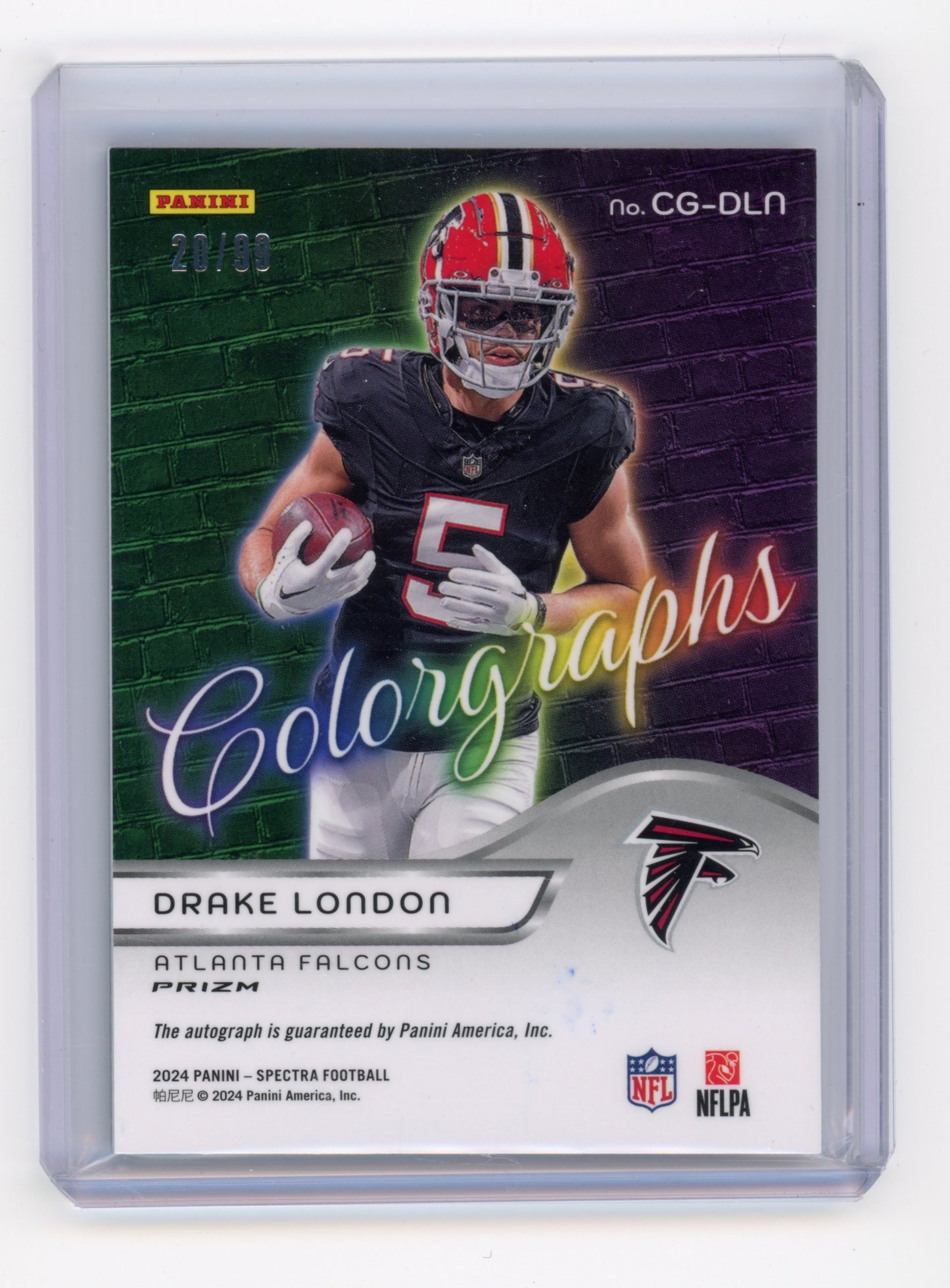 2024 Panini Spectra Drake London Colorgraphs 20/99 #CG-DLN