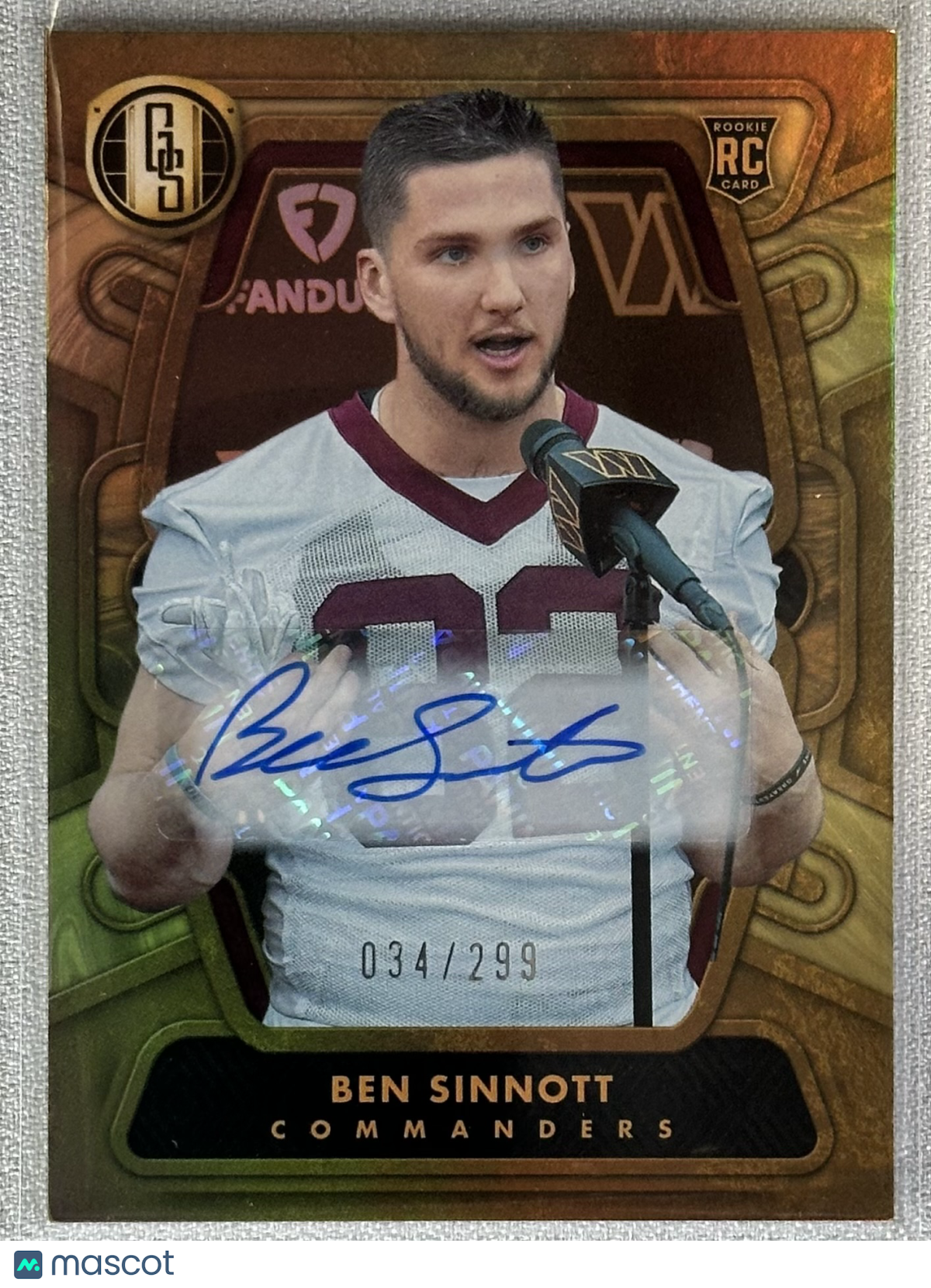 2024 Panini Gold Standard Ben Sinnott Rookie Autograph /299 #141 RC