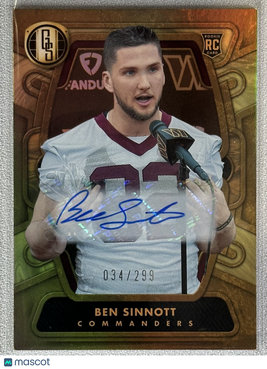 2024 Panini Gold Standard Ben Sinnott Rookie Autograph /299 #141 RC