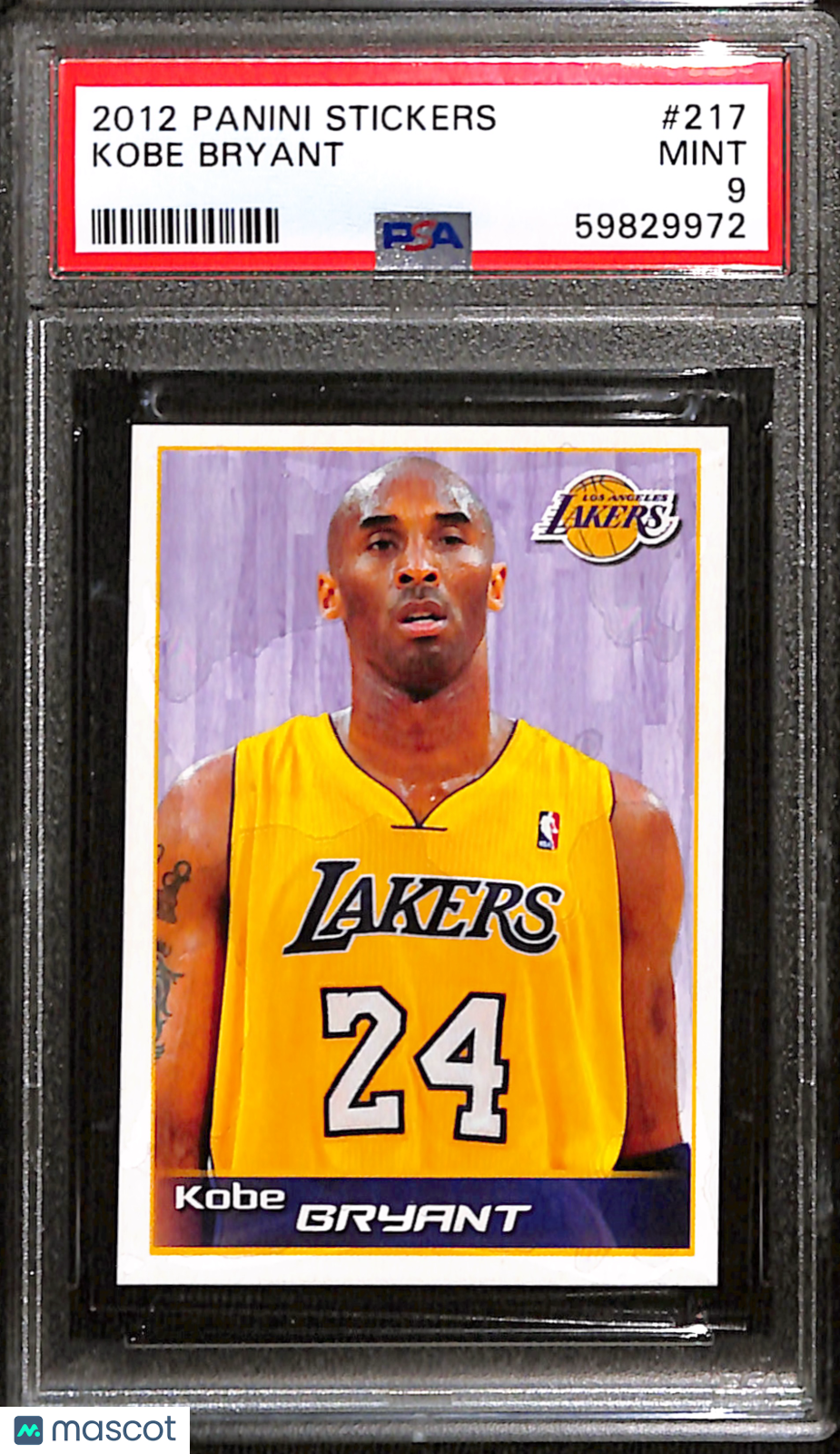 2012-13 Panini Stickers Kobe Bryant #217 PSA 9