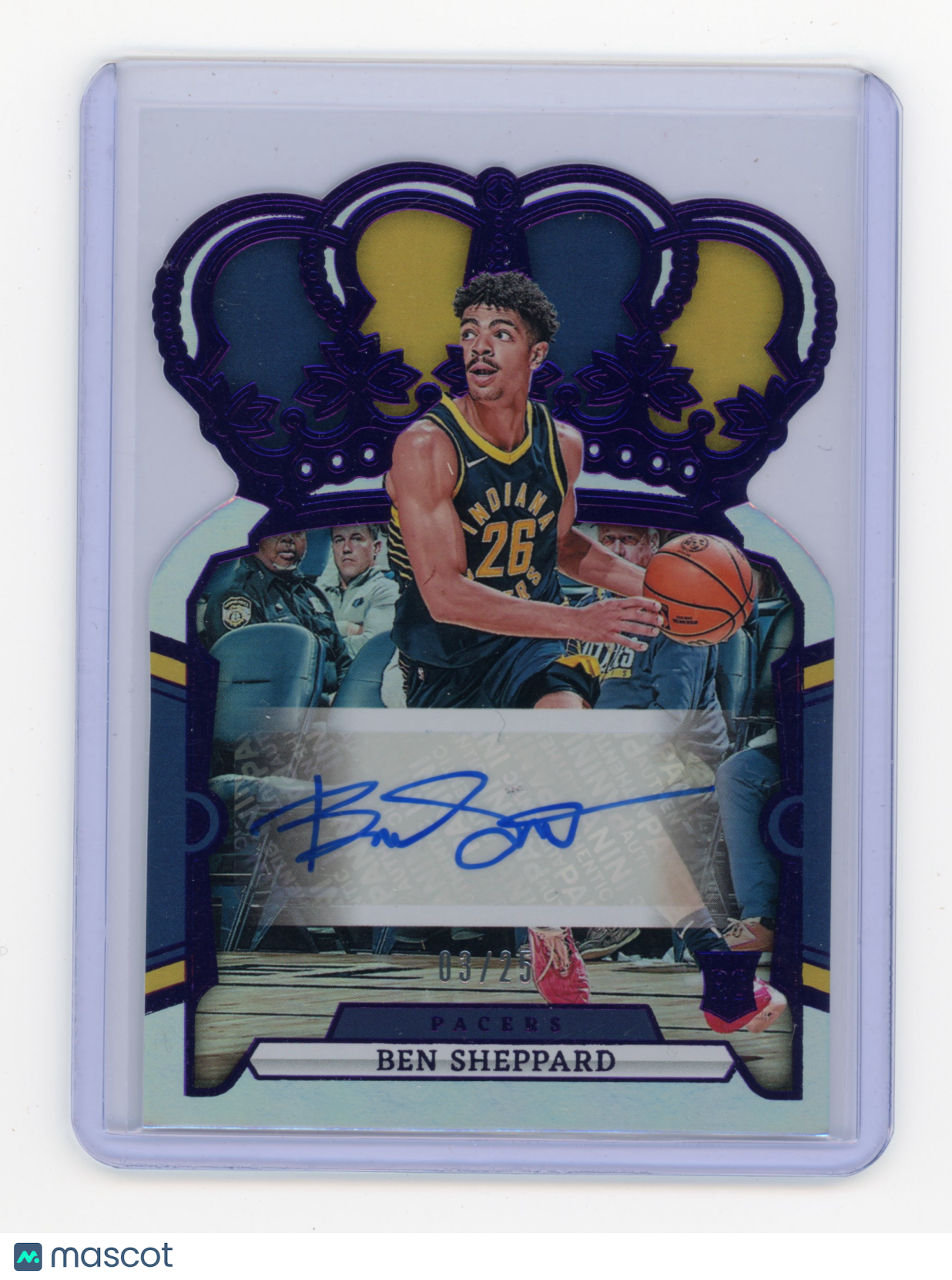 2023 Panini Crown Royale Ben Sheppard Rookie Autograph Purple RC 03/25 #RC-BEN