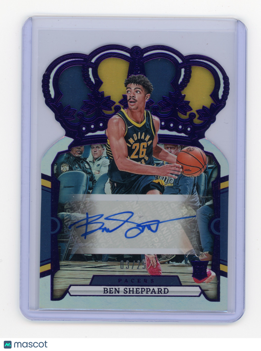 2023 Panini Crown Royale Ben Sheppard Rookie Autograph Purple RC 03/25 #RC-BEN