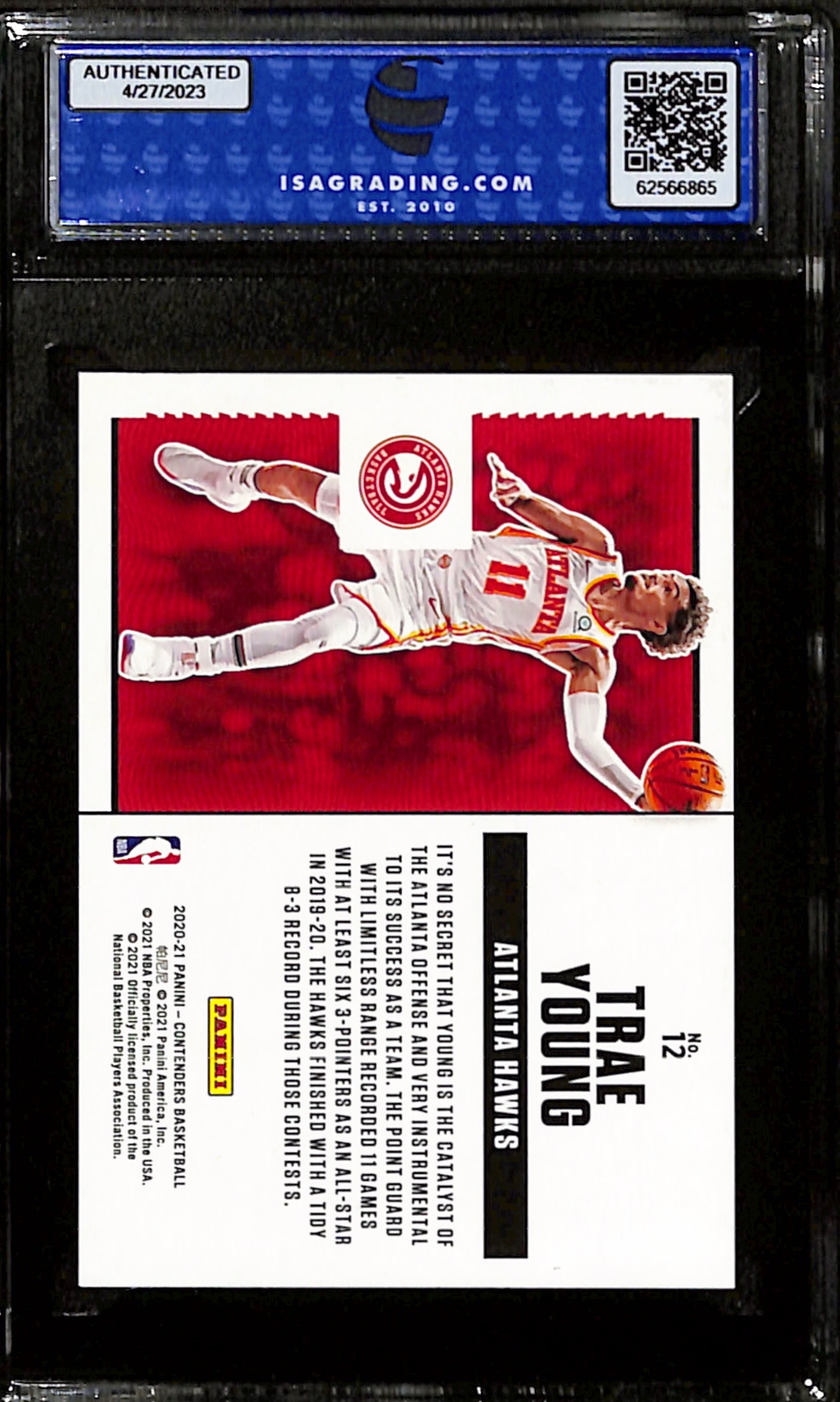 2020-21 Panini Contenders Trae Young Suite Shots #12 ISA 10