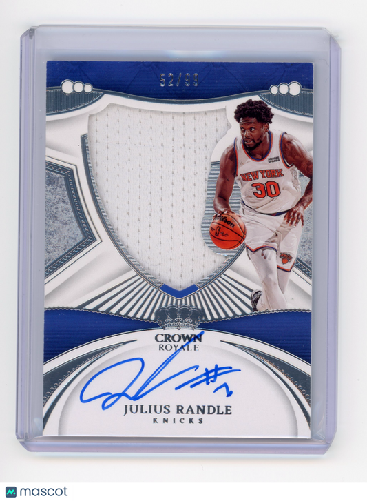 2022 Panini Crown Royale Julius Randle Silhouettes Patch Autograph 52/99 #S-JRD
