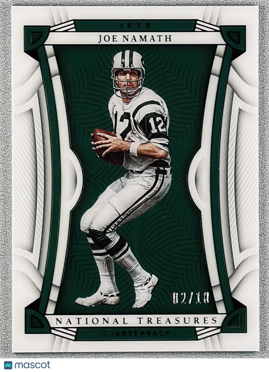 2022 Panini National Treasures Joe Namath Emerald /10 #12