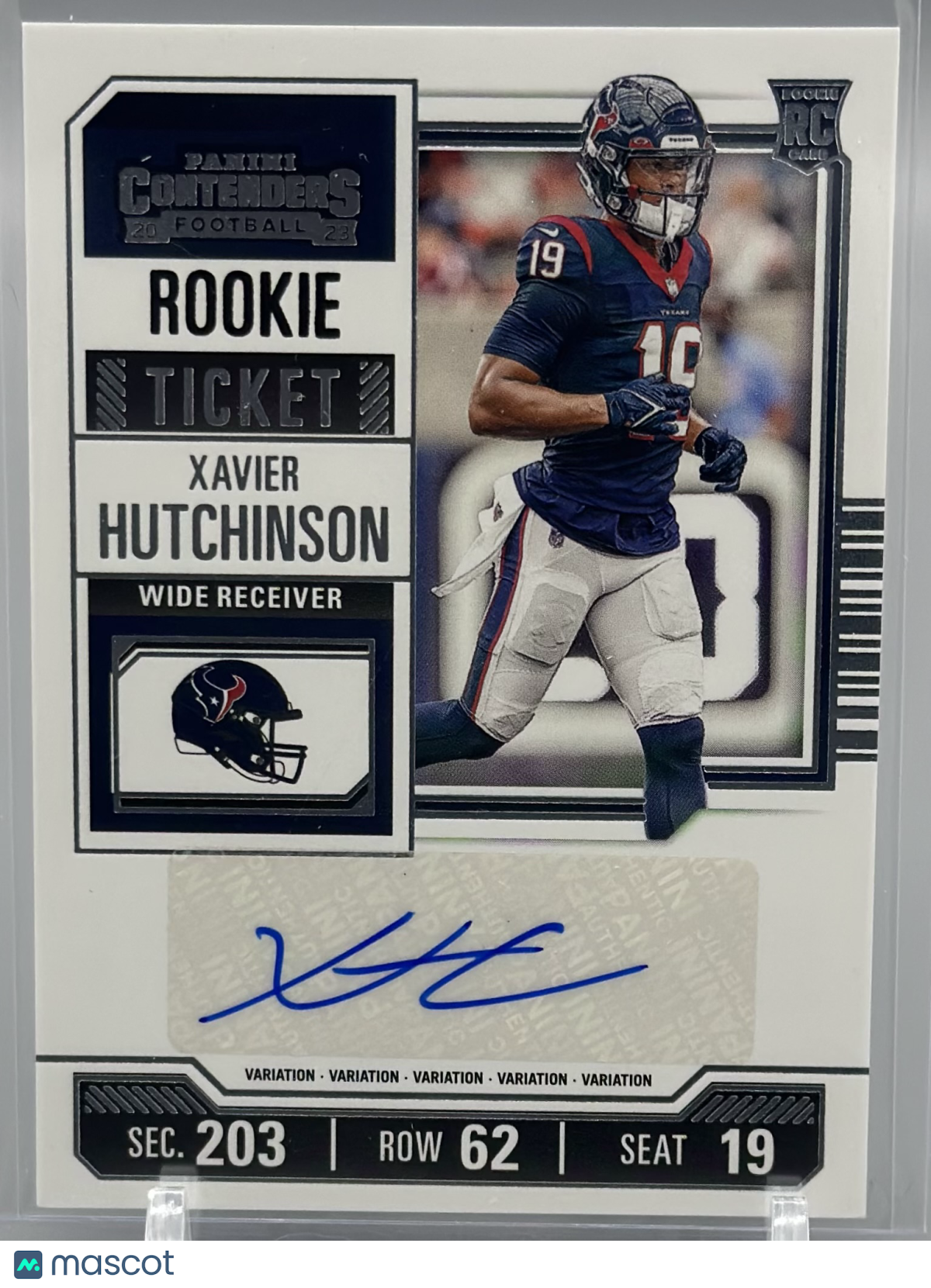 Xavier Hutchinson 2023 Panini Contenders Rookie Ticket Auto #149 RC