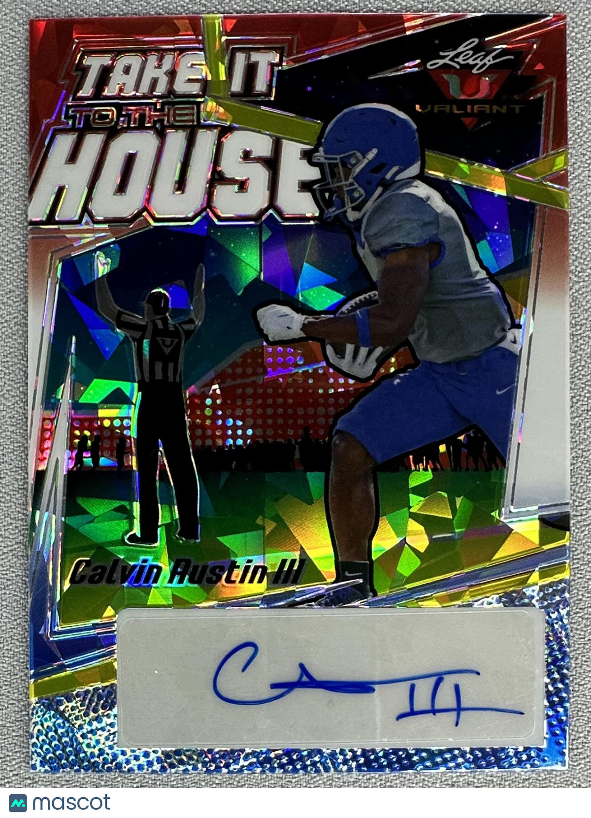 2022 Leaf Valiant Calvin Austin III Take it to the House Crystal RWB /5 RC