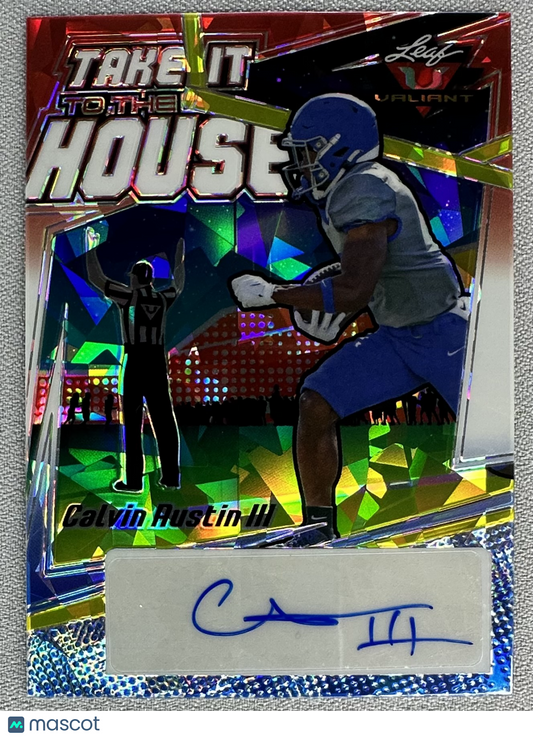 2022 Leaf Valiant Calvin Austin III Take it to the House Crystal RWB /5 RC