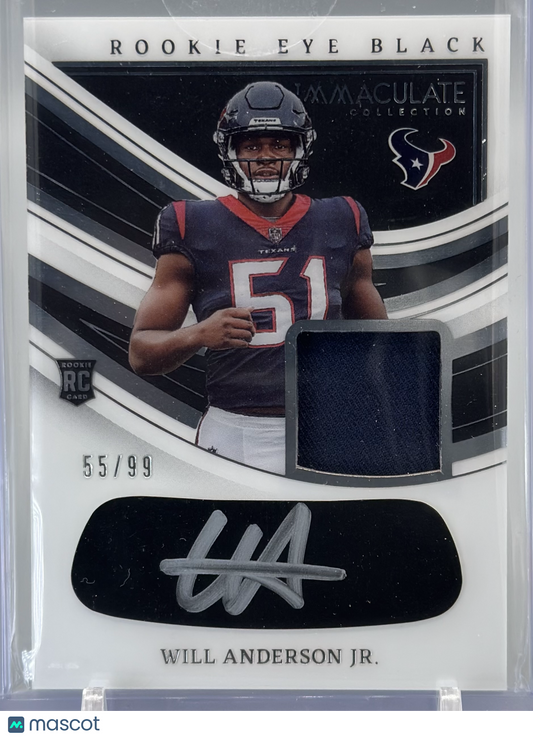 2023 Panini Immaculate Will Anderson Jr. Rookie Eye Black Jerseys /99 #10