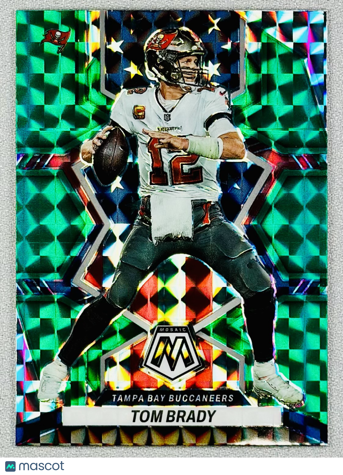 2022 Panini Mosaic Tom Brady Green Mosaic #296