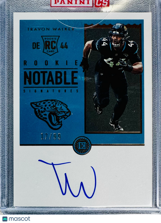 2022 Panini Encased Travon Walker Rookie Notable Signatures /99 #RNSTW RC