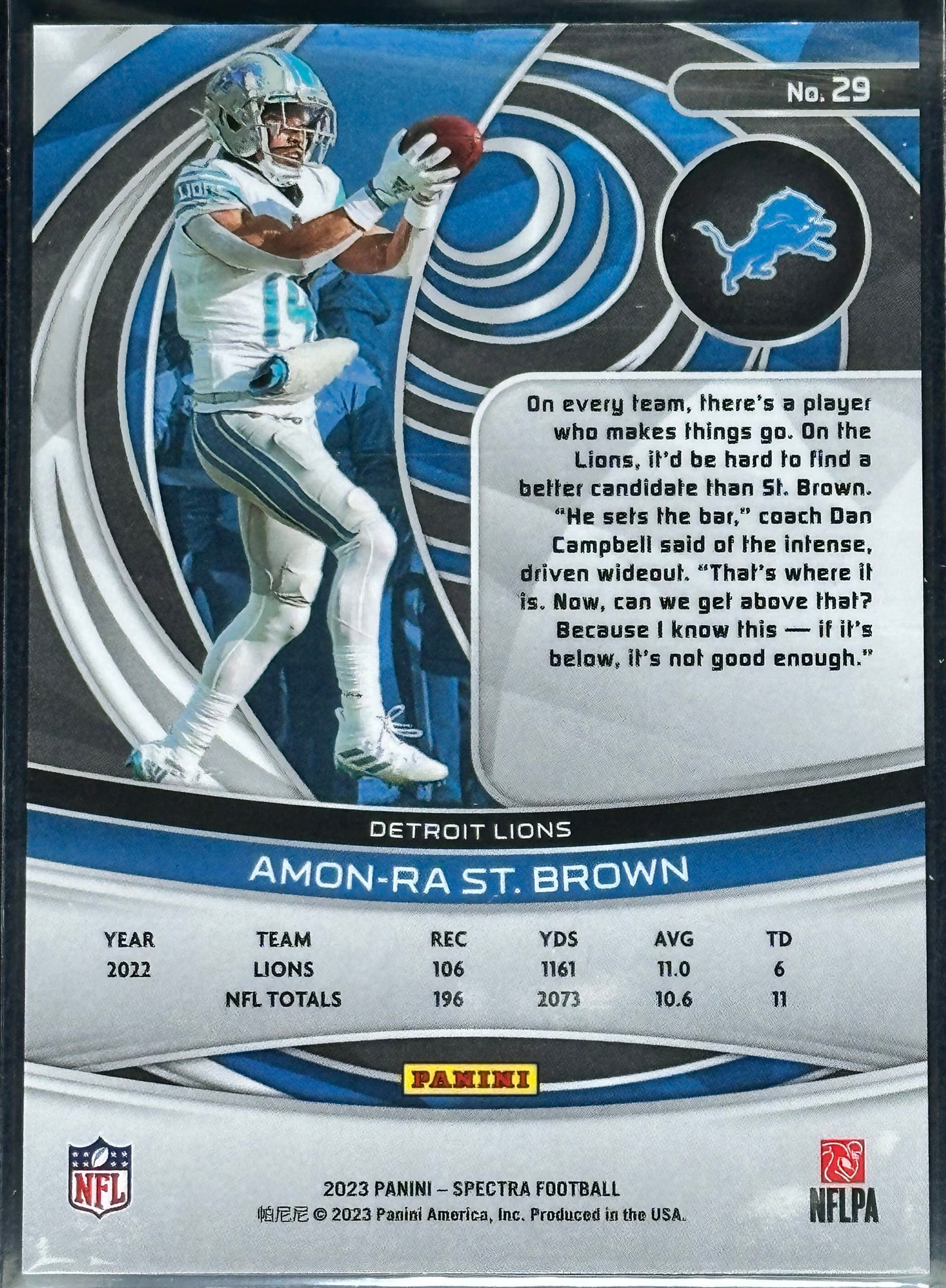 Amon-Ra St. Brown 2023 Panini Spectra #29