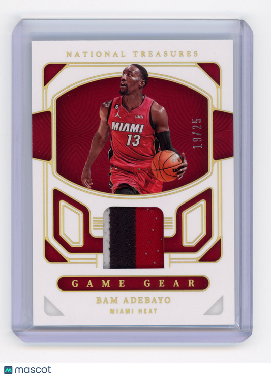 2022 Panini National Treasures Bam Adebayo Game Gear Prime /25 #GG-HMB
