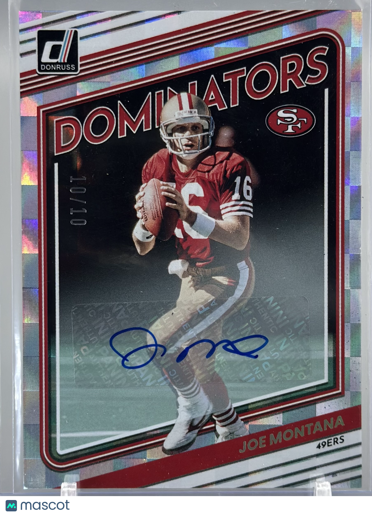 Joe Montana 2022 Panini Donruss Dominators Autographs /10 #D36