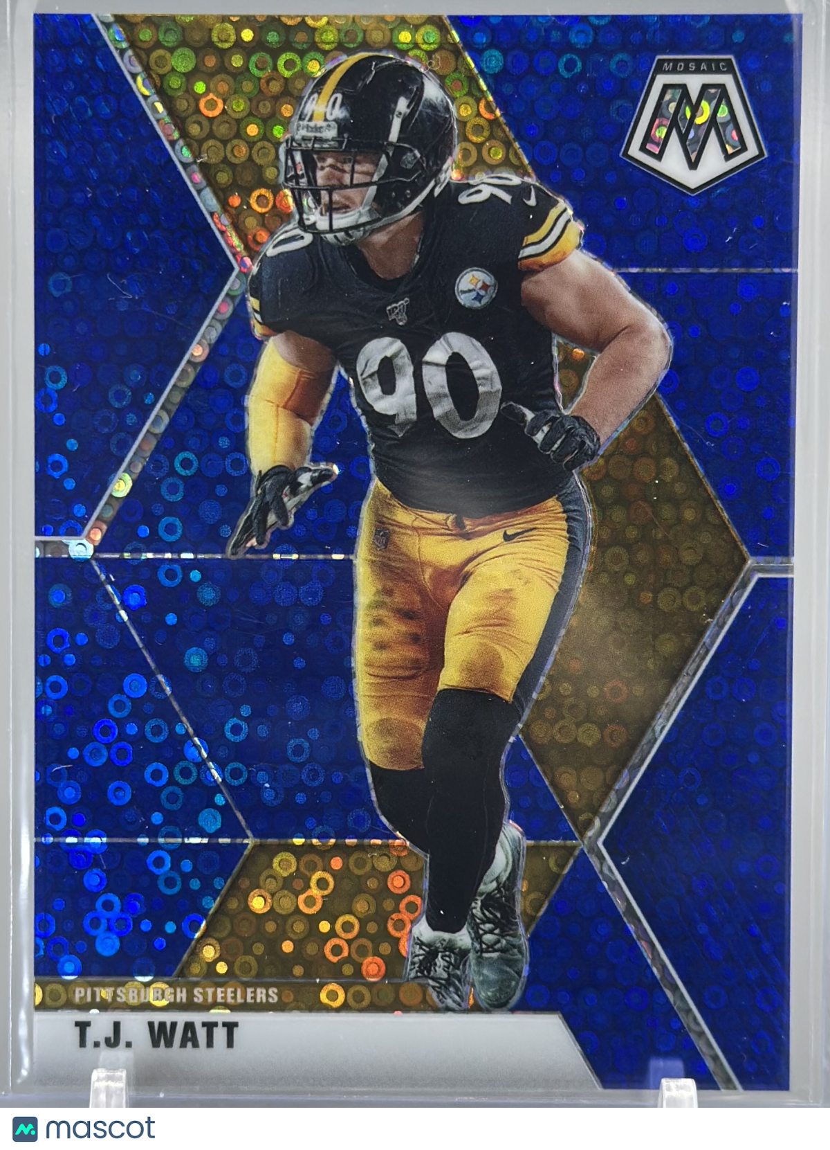 T.J. Watt 2020 Panini Mosaic No Huddle Blue /75 #167