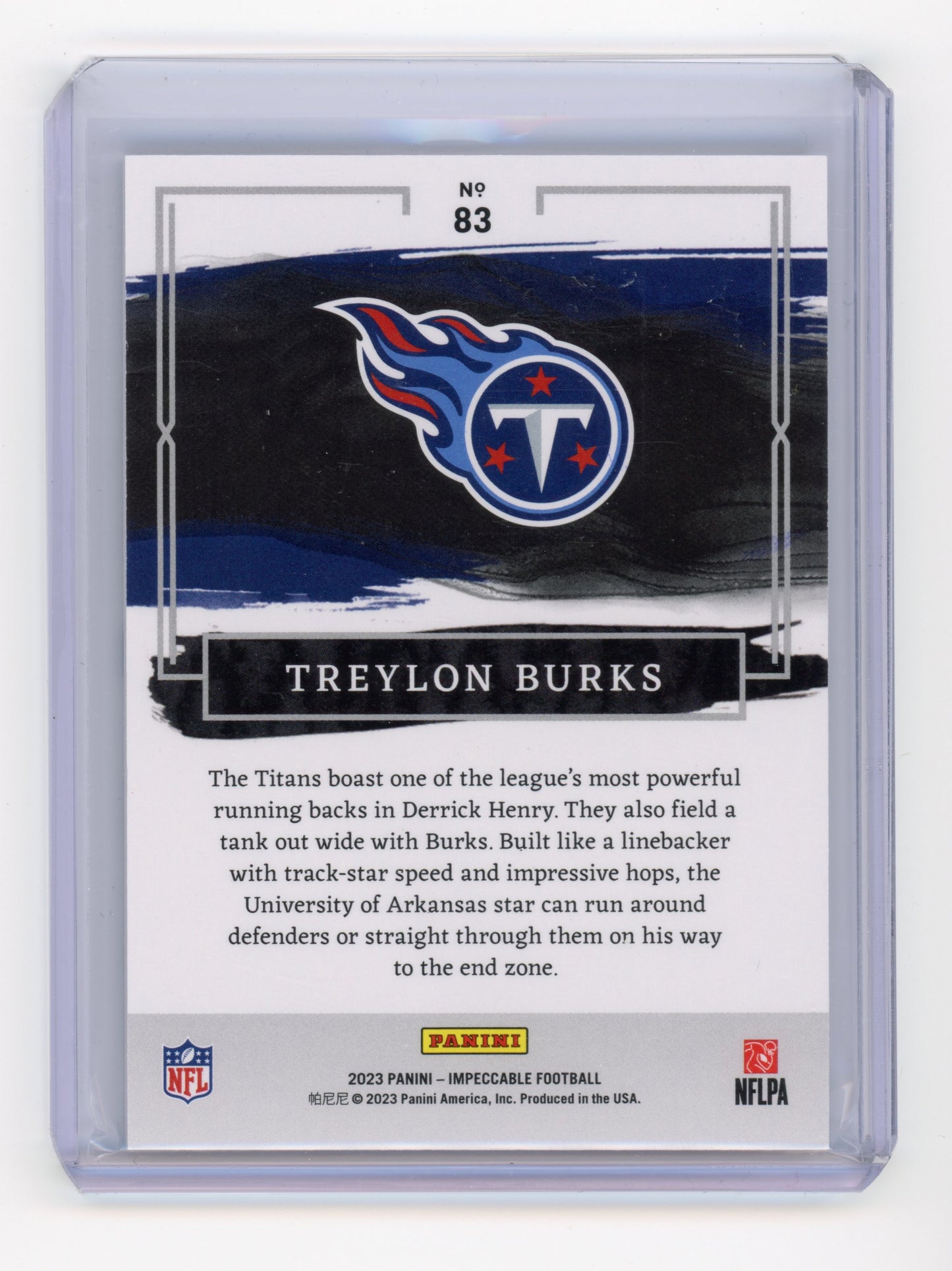 2022 Panini Impeccable Treylon Burks Platinum 1/1 #83