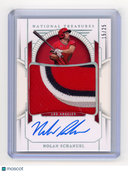 2024 Panini National Treasures Nolan Schanuel Prospect Mat Auto Holo Silver /25