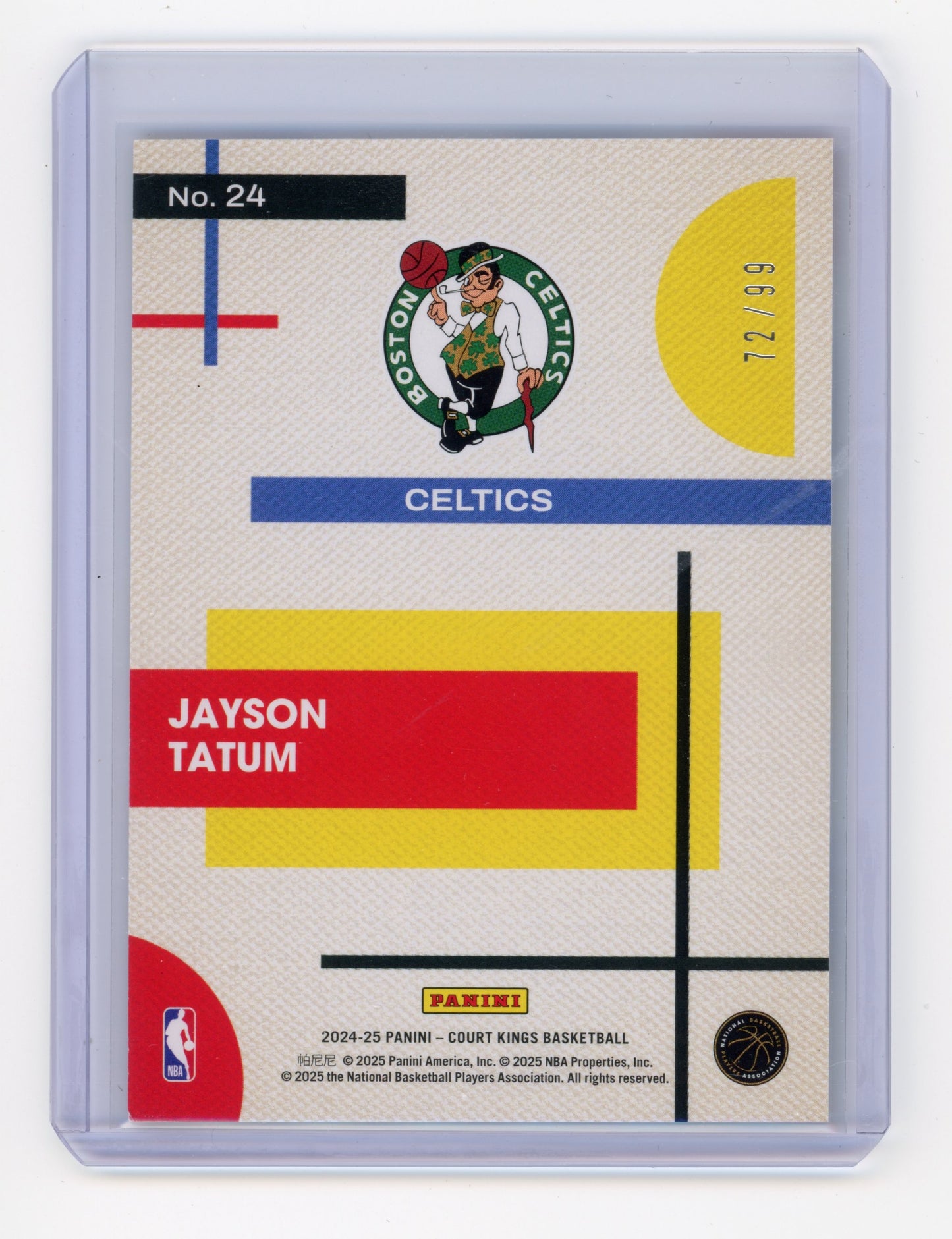 2022 Panini Court Kings Jayson Tatum Modern Strokes Amber 72 / 99 #24