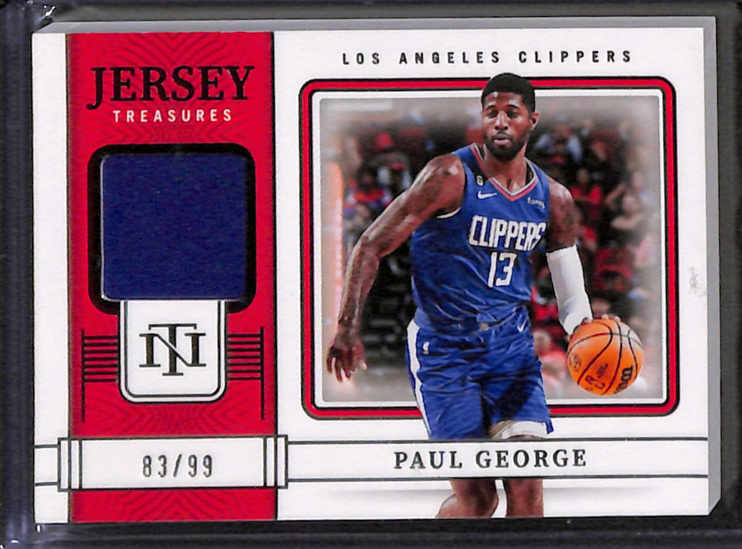 2022-23 National Treasures Paul George Jersey Treasures /99 #JT-REA