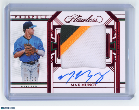 2024 Panini Flawless Max Muncy Prospect Patch Autographs Ruby 11/20 #PPA-MM