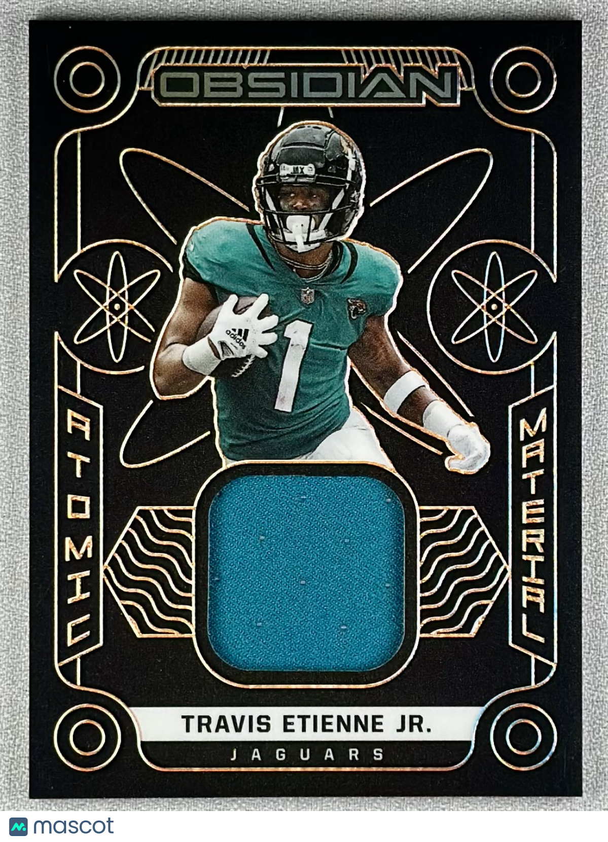 2022 Panini Obsidian Travis Etienne Jr. Atomic Material Orange /75 #AM-TET