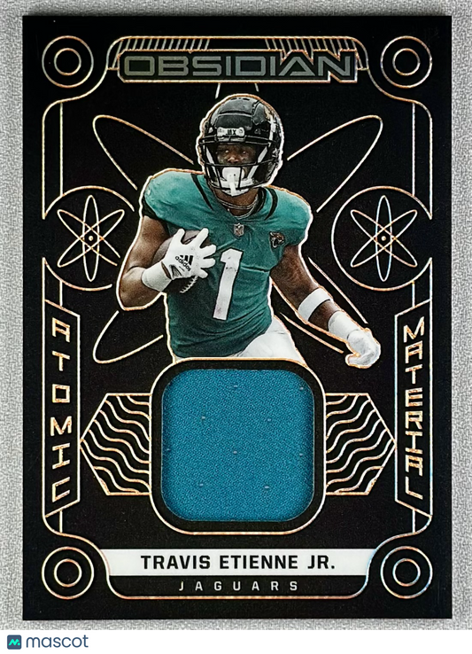 2022 Panini Obsidian Travis Etienne Jr. Atomic Material Orange /75 #AM-TET