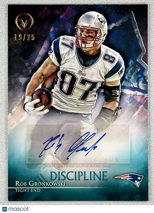 2014 Topps Valor Rob Gronkowski Discipline Auto /25 #VA-RG