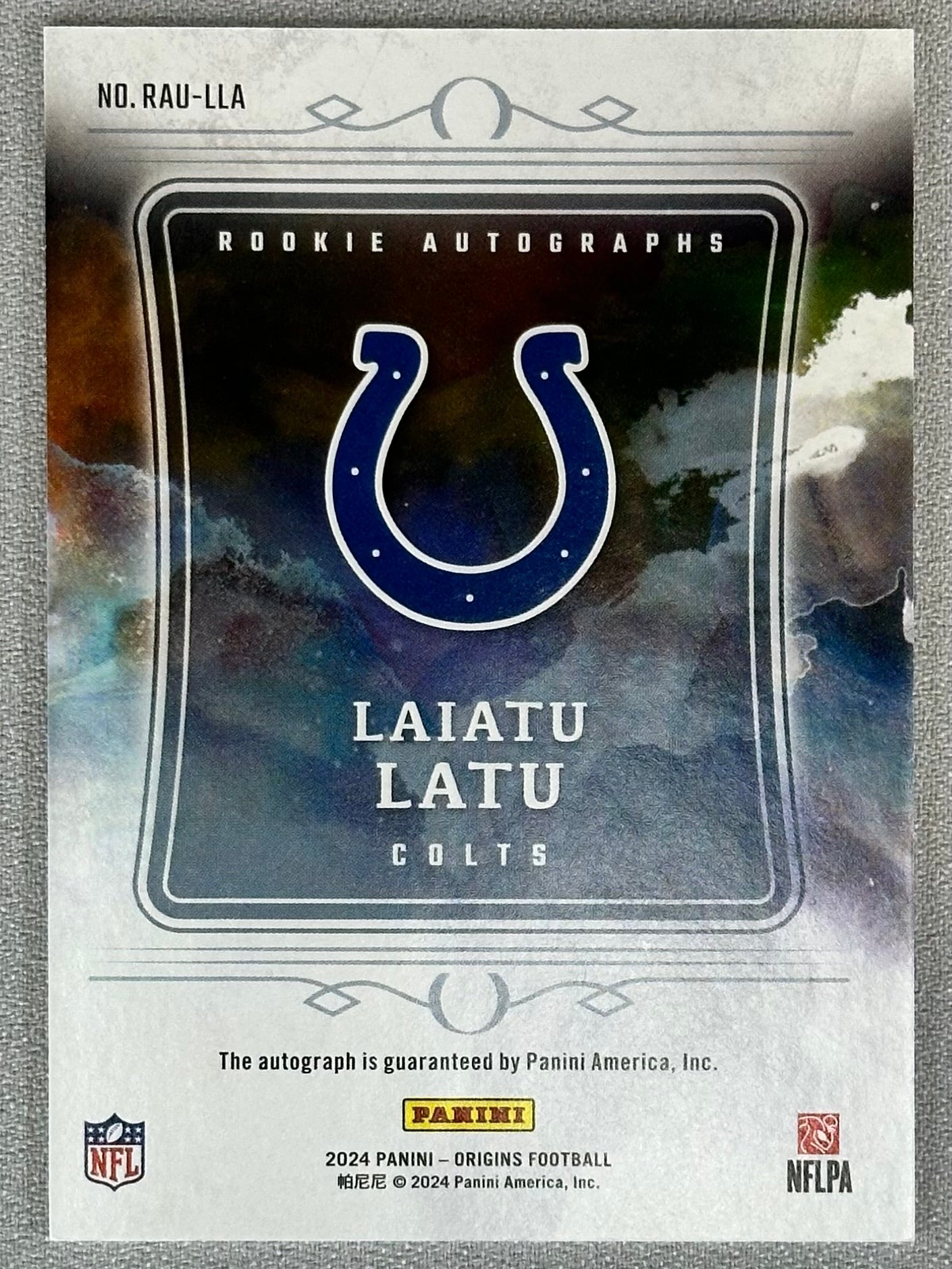 2024 Panini Origins Laiatu Latu Rookie Autographs #RAU-LLA RC