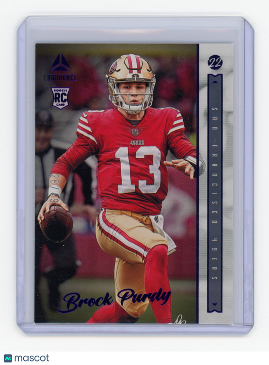 2023 Panini Chronicles Luminance Brock Purdy Purple /49 #213 RC