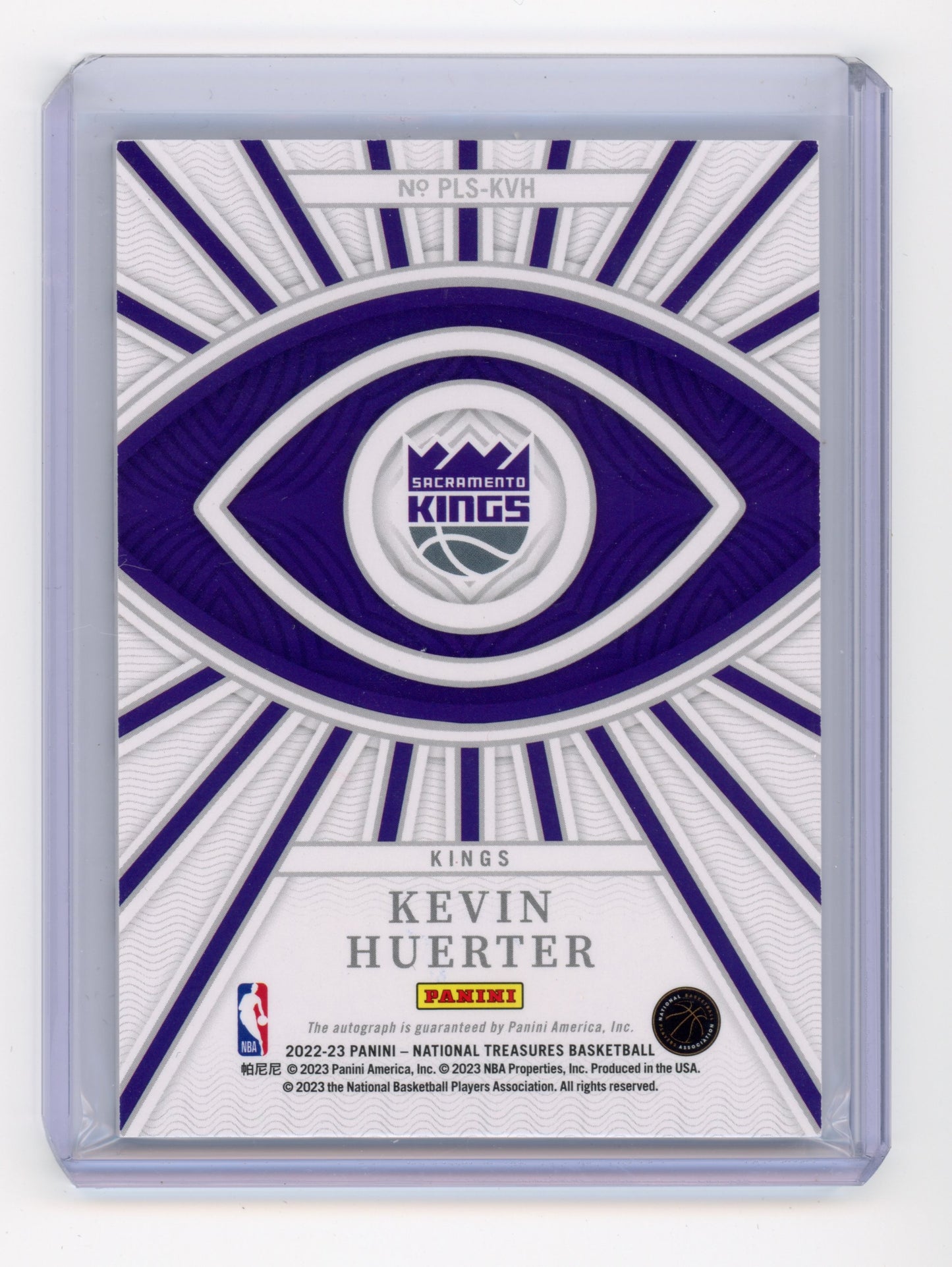 2022 Panini National Treasures Kevin Huerter Peerless Signature Bronze /25