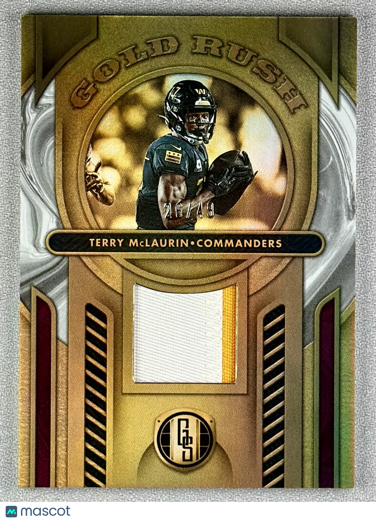 2024 Panini Gold Standard Terry McLaurin Gold Rush White Gold /49 #GR-TMN