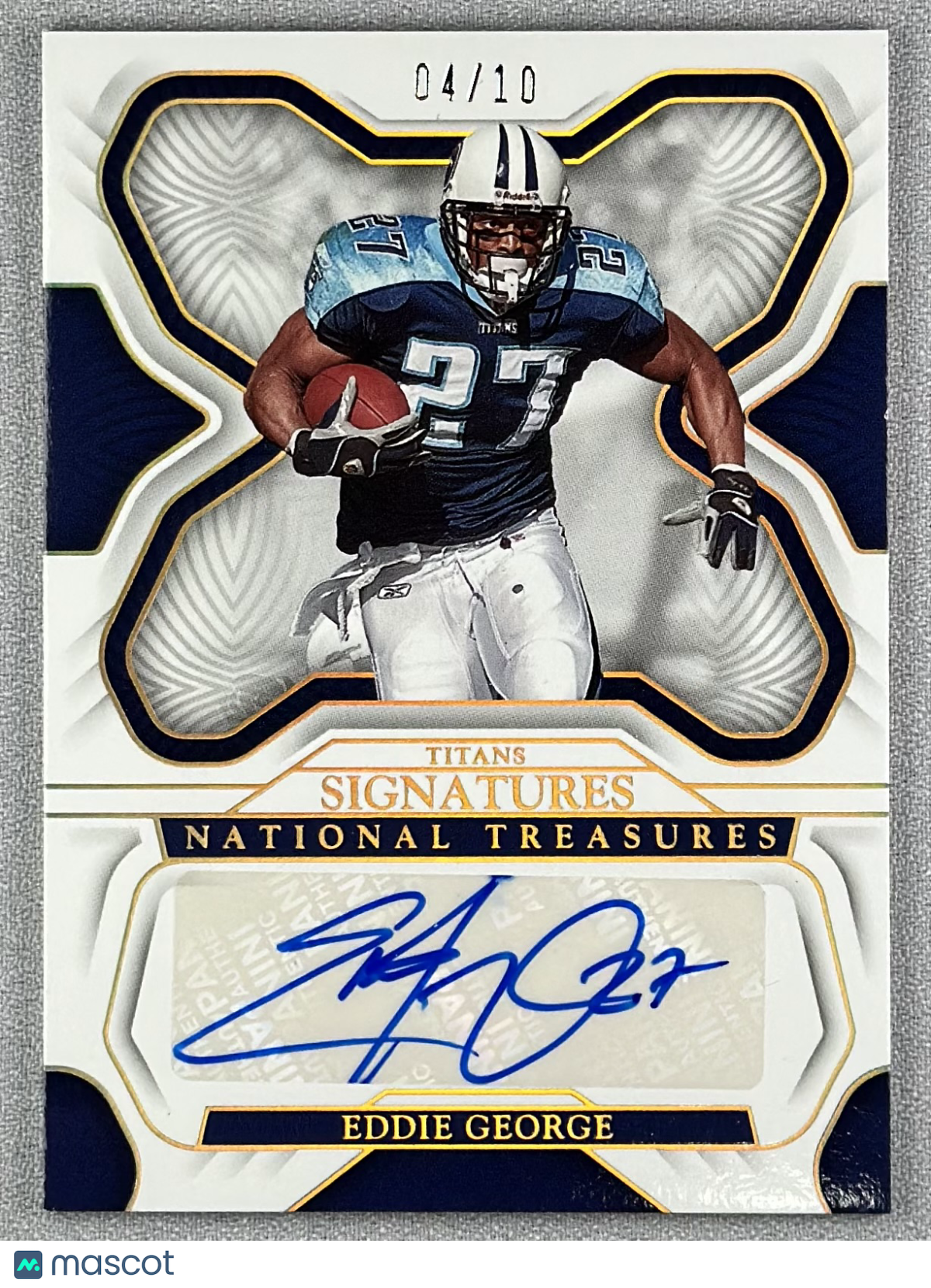 2022 Panini National Treasures Eddie George Team Signatures Gold /10 #SIG-EGE