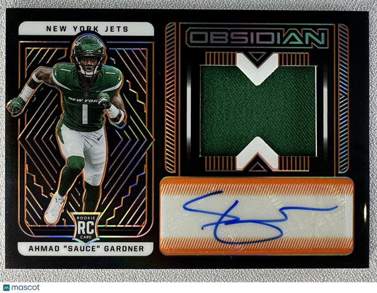 2022 Panini Obsidian Ahmad "Sauce" Gardner RPA Orange /99 #203 RC