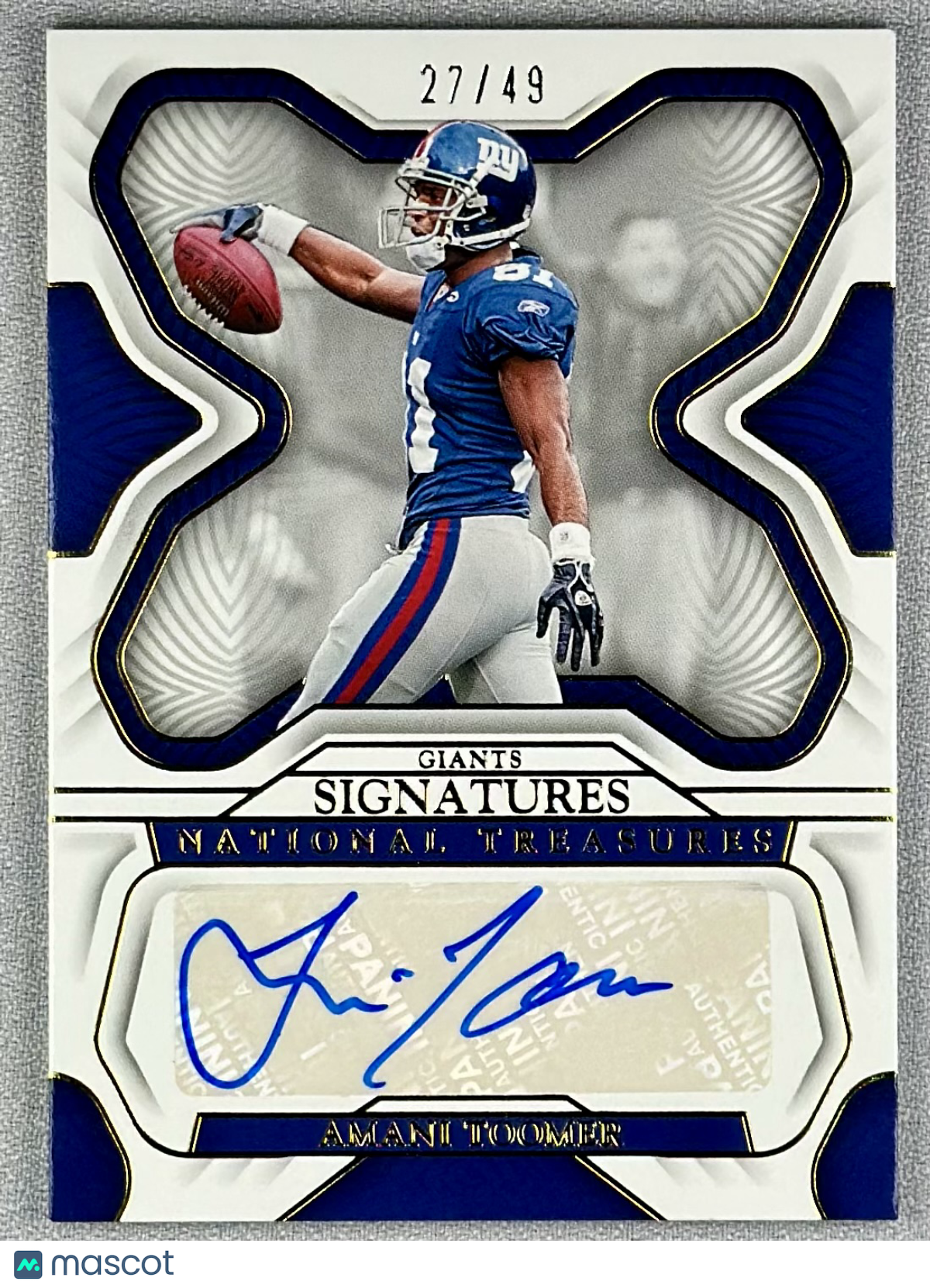 2022 Panini National Treasures Amani Toomer Signatures /49 #SIGATO