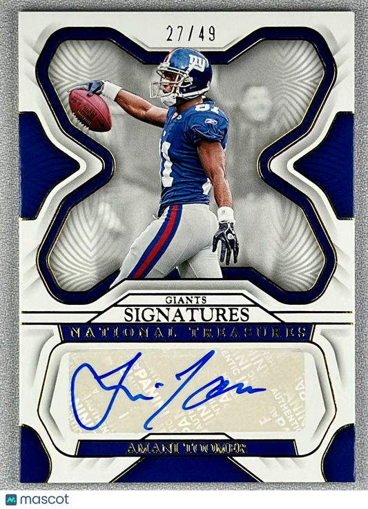 2022 Panini National Treasures Amani Toomer Signatures /49 #SIGATO