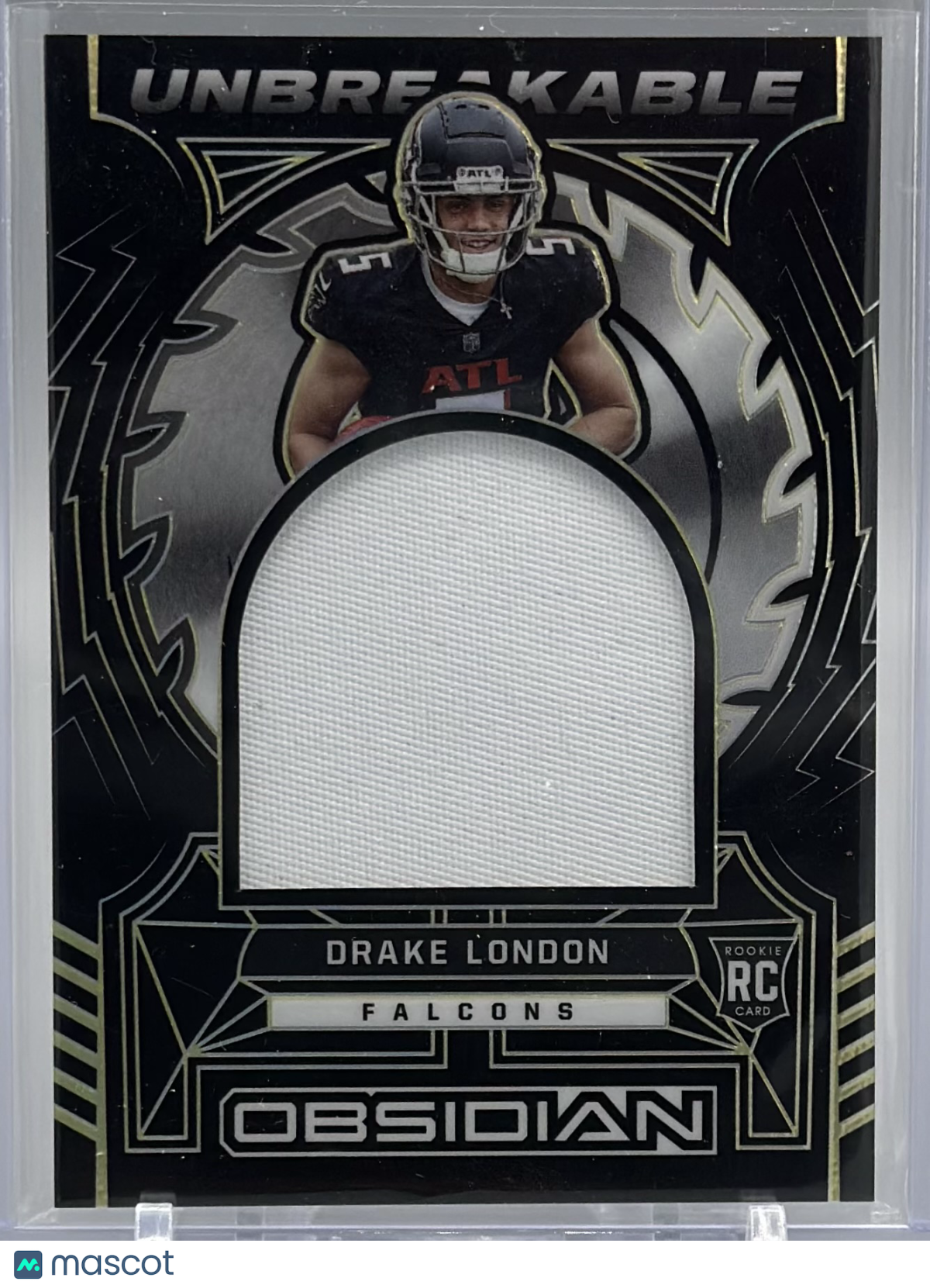 Drake London 2022 Panini Obsidian Unbreakable Yellow /25 #UM-DLO RC