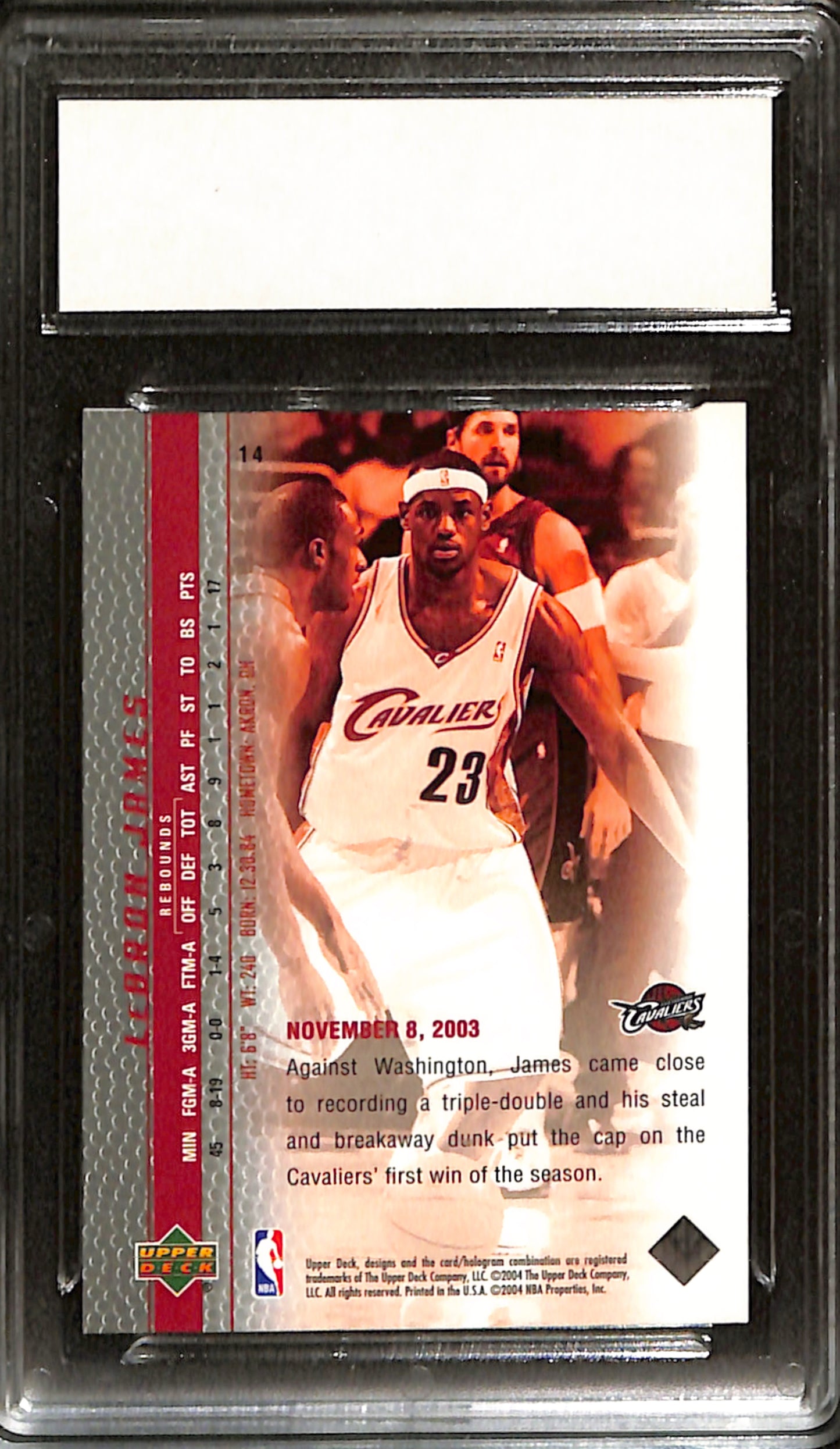 2003-04 Upper Deck Phenomenal Beginning LeBron James #14 PGI 10