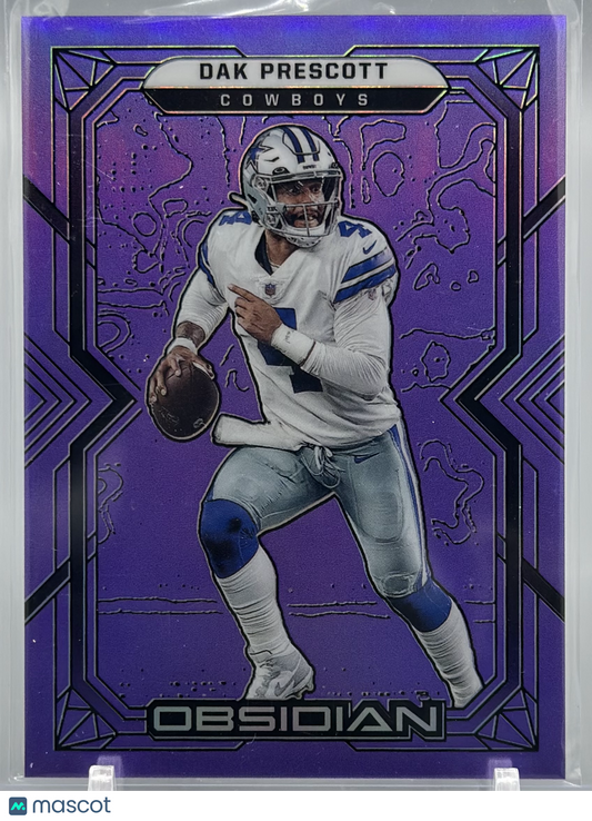 Dak Prescott 2022 Panini Obsidian Purple Flood /16 #29