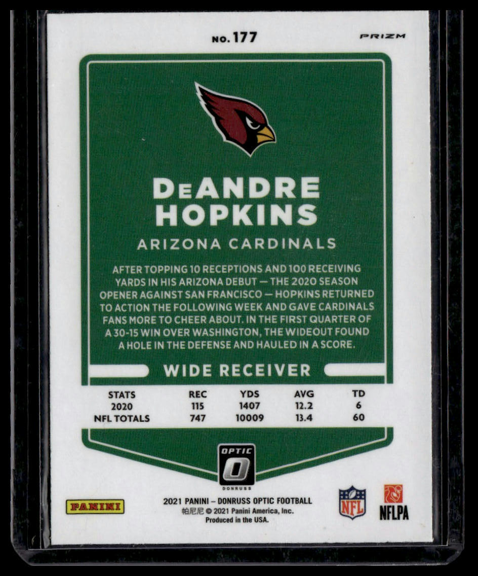 DeAndre Hopkins 2021 Panini Donruss Optic Holo #177