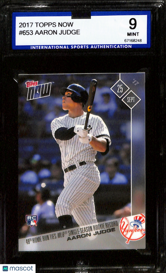 2017-18 Topps Now Aaron Judge #653 ISA 9