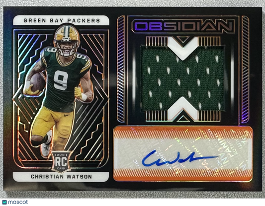 2022 Panini Obsidian Christian Watson RPA Orange /99 #212 RC
