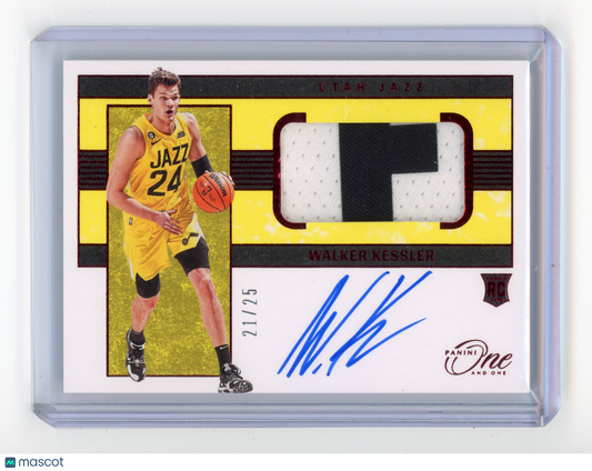 2022 Panini One and One Walker Kessler Rookie Jersey Auto Red /25 #RJA-WKS RC