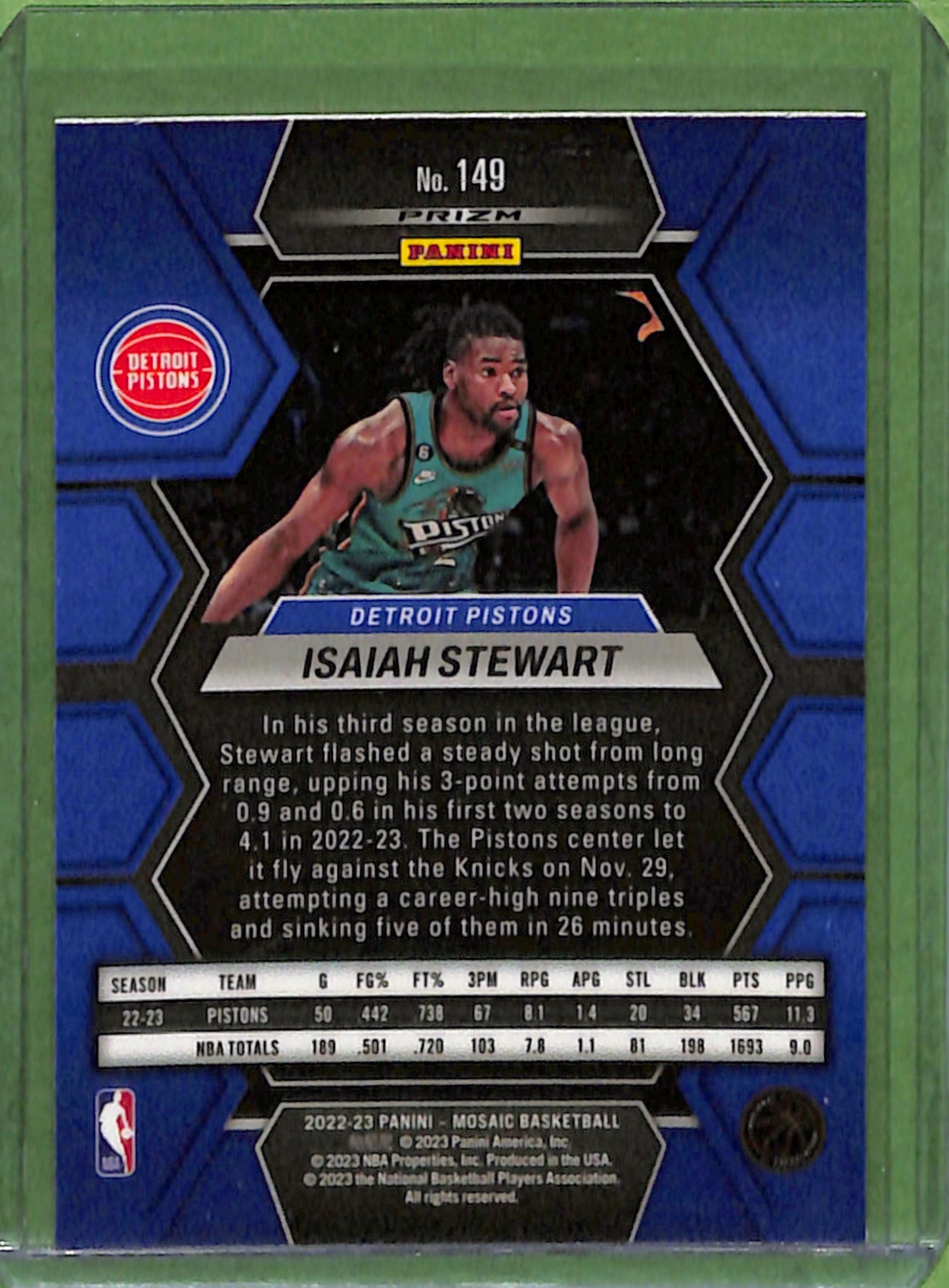 2022-23 Mosaic Isaiah Stewart Red #149